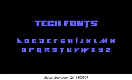 Block Font Tech logo Vector Artworks
