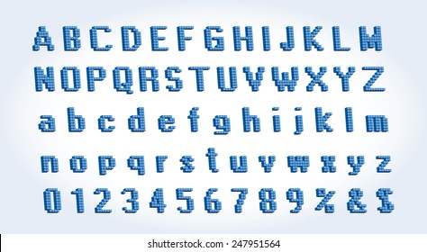 Block font vector illustration.