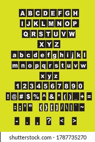 Block fonts and black font