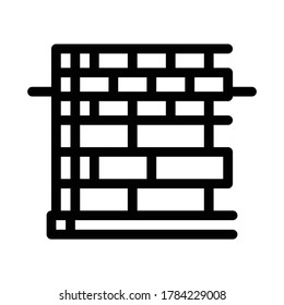 block foundation icon vector. block foundation sign. isolated contour symbol illustration