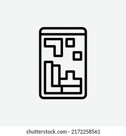  block game icon, isolated games outline icon in light grey background, perfect for website, blog, logo, graphic design, social media, UI, mobile app