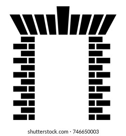 Block gate icon. Simple illustration of block gate vector icon for web
