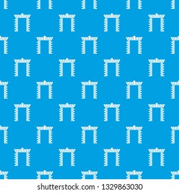 Block gate pattern vector seamless blue repeat for any use