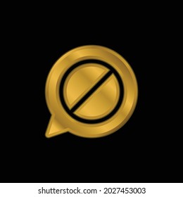 Block gold plated metalic icon or logo vector