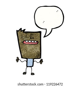 block head cartoon character