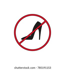 Block heel black icon