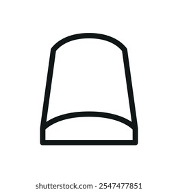 Block house imitation of timber isolated icon, wooden block house vector symbol with editable stroke