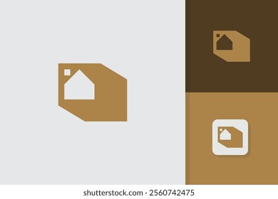 block house logo design vector template