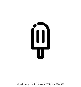 Block Ice Cream Food Vegetable Snack Yummy Monoline Symbol Icon Logo for Graphic Design UI UX and Website