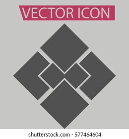 Block icon isolated sign symbol and flat style for app, web and digital design.