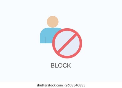 Block Icon Or Logo Isolated Illustration