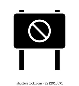 Block icon. No entry sign. vector illustration