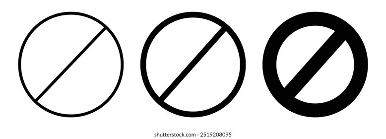 ícone de bloco , ícone de bloco sem sinal, ícone de bloco Proibições de interrupção editável.