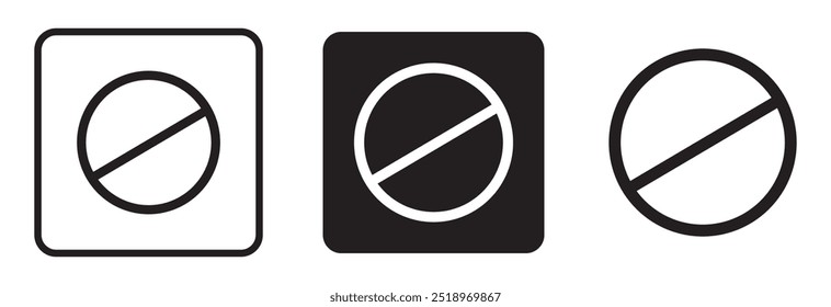 Block icon. simple, flat, modern, cancel, no, stoppage, block, delete, take away, cancelled icon, design element for all boards. design eps 10