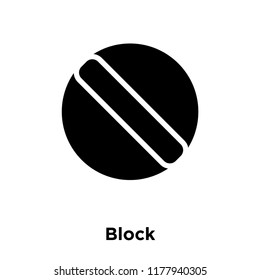 Block icon vector isolated on white background, logo concept of Block sign on transparent background, filled black symbol