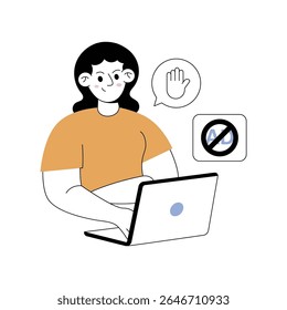 Block Internet Ads Modern illustrations. Eps 10 file on transparent background
