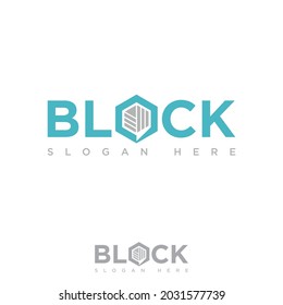 Block letter with O shape hexagon on the white background. Vector illustration EPS.8 EPS.10