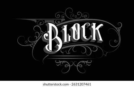 BLOCK lettering custom style design