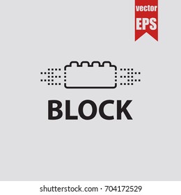 Block line icon in trendy isolated on grey background.Vector illustration.