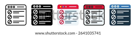 Block List Icon Multiple Style