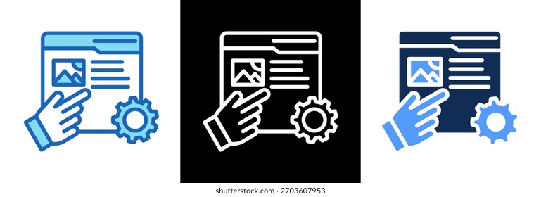 Icono de administración de bloques tripplestyle Ilustración vectorial