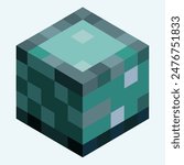 It is a block in Minecraft that has the appearance of a cube