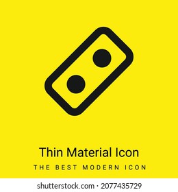 Block minimal bright yellow material icon