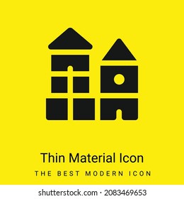 Block minimal bright yellow material icon