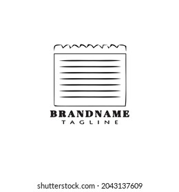 anécdotas de bloque logotipo icono de caricatura plantilla de diseño negro vector aislado moderno