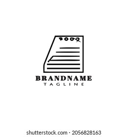 Logo-Cartoon-Symbol-Design-Vorlage schwarz, moderne Vektorgrafik