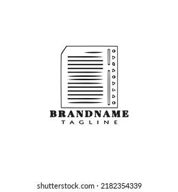 block notes logo cartoon icon design black modern isolated vector illustration