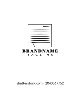 block notes logo cute icon design template black modern isolated vector illustration