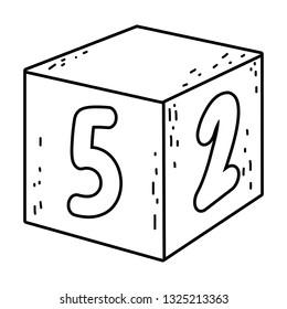 block with number toy