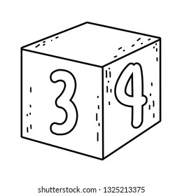 block with number toy