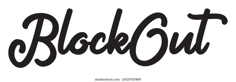 Block out text on white background.