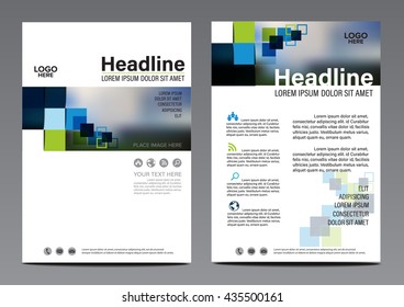 Block pattern Brochure Annual Report Flyer design template. Leaflet cover Presentation Modern flat background. illustration vector in A4 size