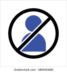 Block People Vector Icon graphic