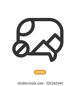 Block Pictures in Chat Vector Icon