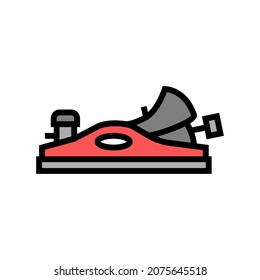vector de color de la herramienta del carpintero de plano de bloque. símbolo de la herramienta del carpintero del plano de bloque. ilustración de símbolo aislado