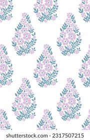 block print floral block print repeat vector file indian pattern 