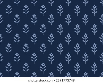 BLOCK PRINT SEAMLESS ALL OVER PRINT PATTERN VECTOR ILLUSTRATION