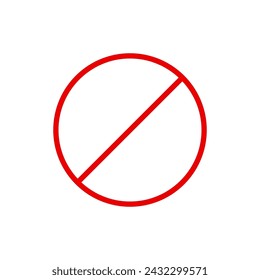 Blockieren, Verboten, Bannen, Verbotene Vorzeichen Vektor-Symbol