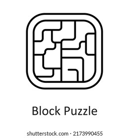 Block Puzzle vector filled outline Icon Design illustration on White background. EPS 10 File