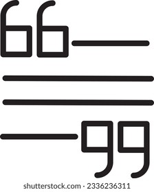 Block Quote Testemonial Outline Icon