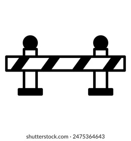 Icono de la carretera del bloque o ilustración del logotipo contorno de estilo negro