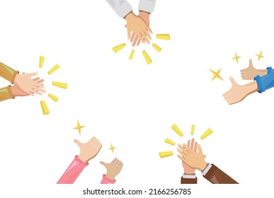 Block Shape Hand 2_Hand clap thumb up finger heart by peoples for praise and encouragement vector illustration graphic EPS 10