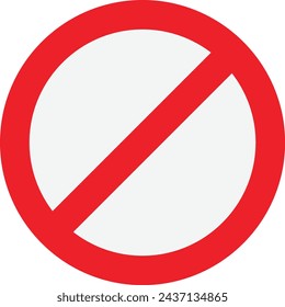 Block Stop Forbidden Icon Vector Flat Illustration