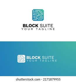 Block Suite Logo Vector Illustration