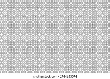 Block swirl repeating square pattern on white background, vector illustration geometric design