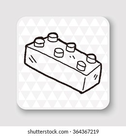 doodle de juguete de bloque